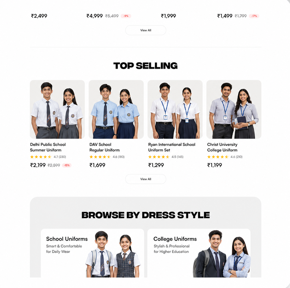 Students in uniforms
