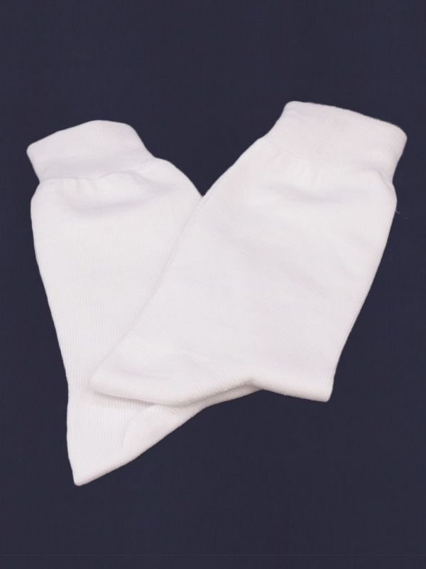 Plain White Socks (Pre-Nursery to KG-2)