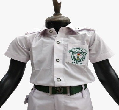 White Half Sleeves School Shirt for Class 1 to 10 – Regular Fit Uniform Shirt